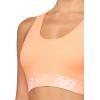 imageNew Balance Womens Seamless Wirefree Racerback Sports Bra with Removable Pads Bottom Band with LogoBold Citrus