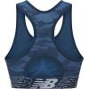 imageNew Balance Womens Seamless Wirefree Racerback Sports Bra with Removable Pads Bottom Band with LogoCamo Vintage Indigo