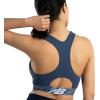 imageNew Balance Womens Seamless Wirefree Racerback Sports Bra with Removable Pads Bottom Band with LogoCamo Vintage Indigo