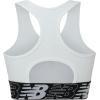 imageNew Balance Womens Seamless Wirefree Racerback Sports Bra with Removable Pads Bottom Band with LogoMunsell White