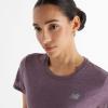 imageNew Balance Womens Sport Essentials Heathertech TShirtPlum Brown Heather
