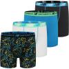 imageNew Balance Boys 35quot Underwear Performance Boxer Briefs 4 PackSpice Blue ElectricIceSpice BlueBlack