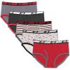 imageNew Balance Boys Soft Cotton Tag Free Brief Underwear 5PackStripesTeamBlackLeadSports