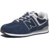 imageNew Balance Kids 574 Core LaceUp SneakerNavywhitelight Grey
