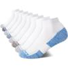 imageNew Balance Kids Performance Cushioned Low Cut Socks8 PairsBreathable Mesh Arch SupportAll White