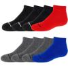imageNew Balance Kids Performance Cushioned Low Cut Socks8 PairsBreathable Mesh Arch SupportBlack Assorted