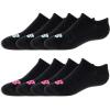 imageNew Balance Kids Performance Liner Socks8 PairsBreathable Half Cushion ampamp Arch SupportBlack TealPink Logo