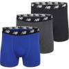 imageNew Balance Mens 5quot No Fly Cotton Performance Boxer Briefs 3Pack Or 4PackBlackBlueDark Heather