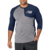 imageNew Balance Mens Baseball Assymetric Left 34 SleeveTeam Navy