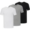 imageNew Balance Mens Cotton Performance Crew Neck Undershirts 3 PackBlackWhiteHeather Grey