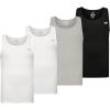 imageNew Balance Mens Cotton Performance Rib Tank Top Pack of 4WhiteLight Heather GreyBlackWhite