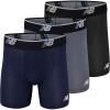 imageNew Balance Mens Mesh 5quot No Fly Boxer Brief Athletic Compression Underwear 3Pack