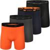 imageNew Balance Mens Mesh 5quot NoFLY Boxer Brief 4PackBlackLeadBlackDragonfly