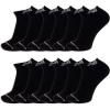 imageNew Balance UnisexAdults Mens and Womens Performance Cushioned Low Cut Socks6 ampamp 12 PairsMoisture WickingBlack 12 Pairs