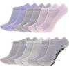 imageNew Balance UnisexAdults Mens and Womens Performance Cushioned No Show Socks6 ampamp 12 PairsMoisture WickingGrey 12 Pairs