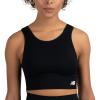 imageNew Balance Womens Seamless Medium Impact High Neck Scoop Back Sports Bra with Removable PadsBlack