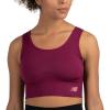 imageNew Balance Womens Seamless Medium Impact High Neck Scoop Back Sports Bra with Removable PadsDeep Jewel