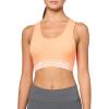 imageNew Balance Womens Seamless Wirefree Racerback Sports Bra with Removable Pads Bottom Band with LogoBold Citrus