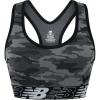 imageNew Balance Womens Seamless Wirefree Racerback Sports Bra with Removable Pads Bottom Band with LogoCamo Black