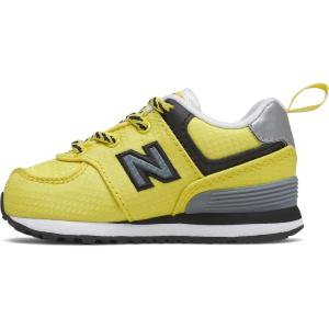 imageNew Balance Boys 574 V1 Laceup SneakerCitra YellowOcean Grey