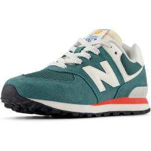 imageNew Balance Boys 574 V1 Laceup SneakerNew SpruceBlast Red