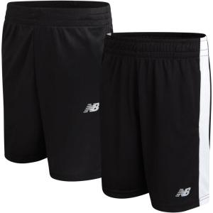 imageNew Balance Boys Athletic Shorts  2 Pack MoistureWicking Performance Mesh Running and Sports Shorts for Boys for 420Black Bright White