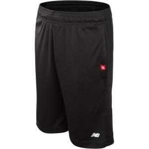 imageNew Balance Boys Athletic Shorts  MoistureWicking Performance Mesh Active Shorts for Boys for Running and Sports 420Dark Black