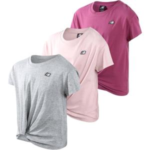 imageNew Balance Girls Athletic TShirt  3 Pack Active Performance Short Sleeve Sports Tee Bundle Sizes 716GreyPinkScorpio