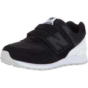 imageNew Balance Kids 574 V1 Classic Hook and Loop SneakerBlackCharcoal