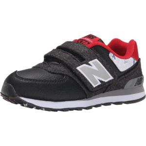 imageNew Balance Kids 574 V1 Classic Hook and Loop SneakerBlackRed