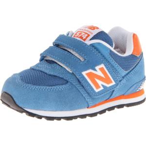 imageNew Balance Kids 574 V1 Classic Hook and Loop SneakerBlueOrange