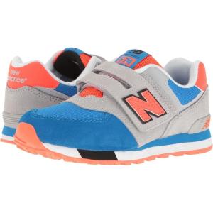 imageNew Balance Kids 574 V1 Classic Hook and Loop SneakerGreyBlue