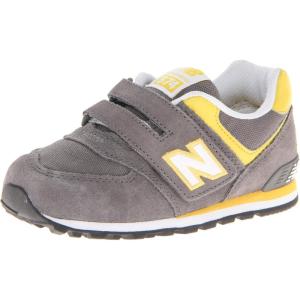 imageNew Balance Kids 574 V1 Classic Hook and Loop SneakerGreyYellow
