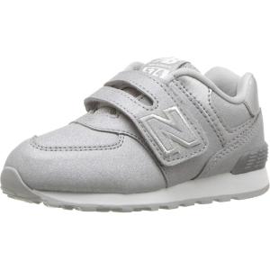 imageNew Balance Kids 574 V1 Classic Hook and Loop SneakerSilverSilver