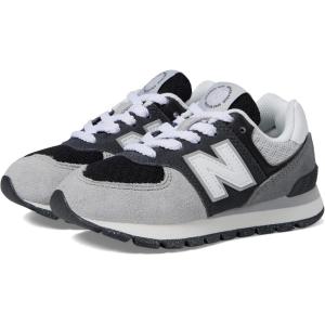 imageNew Balance Kids 574 V1 Familiar Ground Laceup SneakerBlacktopWhite