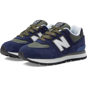 imageNew Balance Kids 574 V1 Familiar Ground Laceup SneakerTeam NavyDark Moss
