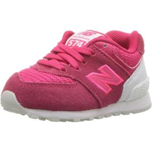 imageNew Balance Kids 574 V1 Leisure Laceup SneakerPinkWhite