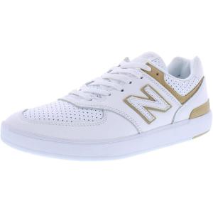 imageNew Balance Mens 574 Vulc Skate ShoeWhiteBrown