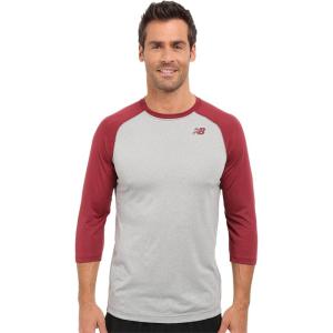 imageNew Balance Mens Baseball Raglan 34 SleeveTeam Cardinal