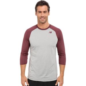 imageNew Balance Mens Baseball Raglan 34 SleeveTeam Maroon