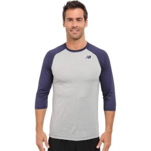 imageNew Balance Mens Baseball Raglan 34 SleeveTeam Navy