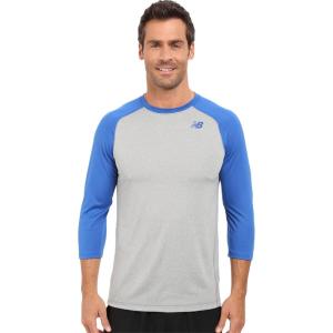 imageNew Balance Mens Baseball Raglan 34 SleeveTeam Royal