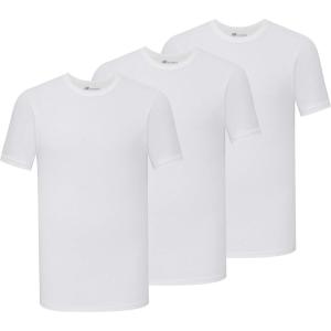 imageNew Balance Mens Cotton Performance Crew Neck Undershirts 3 PackAll White