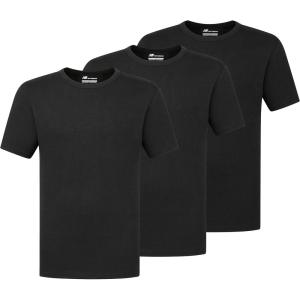 imageNew Balance Mens Cotton Performance Crew Neck Undershirts 3 PackBlackBlackBlack