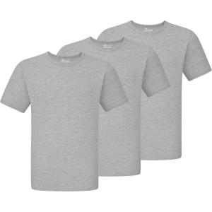 imageNew Balance Mens Cotton Performance Crew Neck Undershirts 3 PackHeather GreyHeather GreyHeather Grey