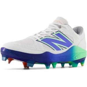 imageNew Balance Mens Fresh Foam 3000 V7 Molded Baseball ShoeWhiteElectric JadeBright Lapis