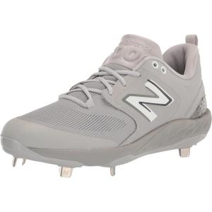 imageNew Balance Mens Fresh Foam X 3000 V6 Metal Baseball ShoeGreyWhite
