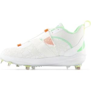 imageNew Balance Mens FuelCell Lindor V2 Metal Baseball ShoeOptic WhiteNeon DragonflyElectric Jade