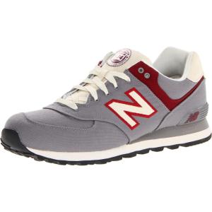 imageNew Balance Mens ML574 Rugby Collection Running shoeGreyBurgundy