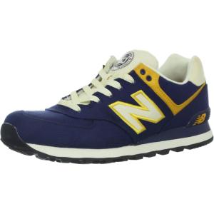 imageNew Balance Mens ML574 Rugby Collection Running shoeNavyYellow